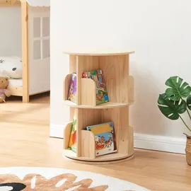 [en.casa] Kinderbücherregal Chasek 65 x 44 cm Kiefer natur beige