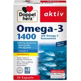 ✅ Doppelherz Omega-3 1400,Hochdosiertes Omega-3-Konzentrat Vitamin E 30 Kapseln✅