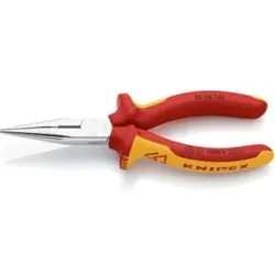 Knipex-Werk Flachrundzange mit Schneide, 160mm 25 06 160