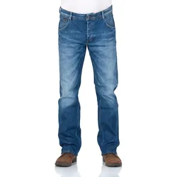 Mustang Herren Jeans Michigan Straight Grau Tiefer Bund Knopfleiste 29W /  32L