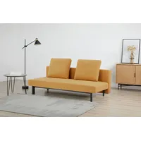 INOSIGN Schlafsofa BROOKFIELD, Bettsofa, Klappsofa, Couch, Gästebett, mit Bettfunktion, pflegeleichter Webstoffbezug gelb