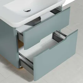 Vitra Sento Waschtisch-Möbel-Set 65877 78x48,5x68,5cm, 2 Vollauszüge, fjordgrün matt, Dekor