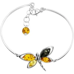 Armreif OSTSEE-SCHMUCK "Ostsee-Schmuck Armreif Schmetterling Armreif Schmetterling", silber (silberfarben), Armbänder, Damen, 17,5 bis 19,5cm, Silber 925 (Sterlingsilber)