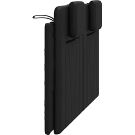 vidaXL Kopfteil-Kissen "Viana" Schwarz 140 cm Kunstleder
