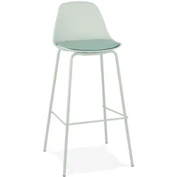Küchenhocker Kunststoff | 75 cm Sitzhöhe | Komfortabel Stabil Stylish | Türkis | Thekenstuhl | Kadima Design