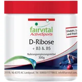 Fairvital D-Ribose Pulver Vitamin B3 (Niacin) und B5 (Pantothensäure) - Active Sports - VEGAN - 300g