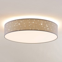 LINDBY Ellamina LED-Deckenlampe, 60 cm, hellgrau