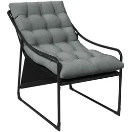 Outsunny Gartensessel  mit Armlehne 120 x 120 x 120 cm grau