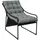 Outsunny Gartensessel  mit Armlehne 120 x 120 x 120 cm grau