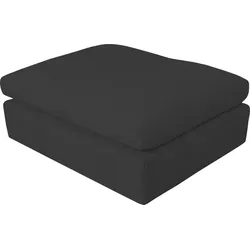 Hocker ALINA "Sandy", grau (anthrazit eqe 139), B:122cm H:46cm T:122cm, Chenille EQE (100% Polyester), Hocker, Polsterhocker, passend zur Serie Sandy