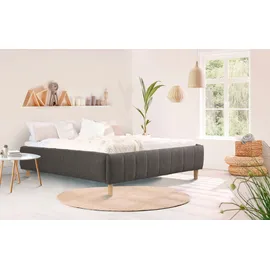 Home Affaire Polsterbett HOME AFFAIRE "Tarje", grau (anthrazit), B:174cm H:40cm L:214cm, Struktur fein (100% Polyester), Betten, Polsterbett, in 5 Breiten, auch in Überlänge 220 cm, incl. Roll-Lattenrost
