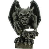 Vogler 766-2933 Teelichthalter Gargoyle 21 cm Figur Wasserspeier Drache Teelicht