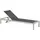 Beliani Sonnenliege 198 x 64 x 93 cm Schwarz/Silber
