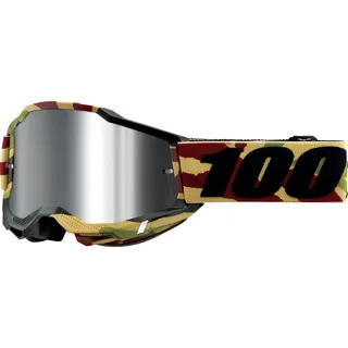 100% Accuri 2 Mission Crossbrille verspiegelt Beige/Schwarz/Braun/Grün Silber Verspiegelt