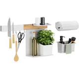 Tesa Küchen-Organizer Kombi Set XL weiß 86,5 x 14,0 x 34,0 cm,