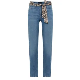 Zero Jeans mit Leo-Gürtel Style Orlando 28 Inch in Middle Blue Denim | Gr.: 36