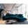 masseno Ecksofa Velours 5-Sitzer Blau
