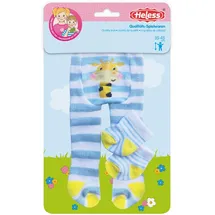Heless 878 - Puppenkleidung im Design Lustige Tiere, Strumpfhose und Söckchen mit Tiermotiven in 3 Designs (Sortiert),