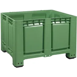 3 Stück Palettenboxen LxBxH: 1200 x 1000 x 790 mm geschlossen mit 4 Füße in grün