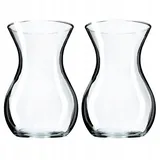 Kadax 2 Stück Blumenvase, 18cm Vase aus Glas, ⌀8cm Glasblumenvase mit einem 11cm Hals, Durchsichtige Tischvase, Klarglasvase, Glasvase für Blumen, Dekovase für Wohnzimmer (2 Stück)