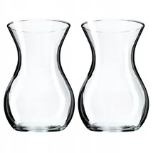 Kadax 2 Stück Blumenvase, 18cm Vase aus Glas, ⌀8cm Glasblumenvase mit einem 11cm Hals, Durchsichtige Tischvase, Klarglasvase, Glasvase für Blumen, Dekovase für Wohnzimmer (2 Stück)
