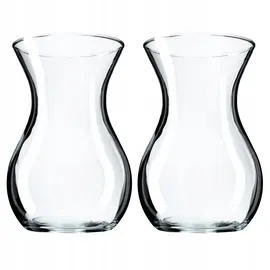 Kadax 2 Stück Blumenvase, 18cm Vase aus Glas, ⌀8cm Glasblumenvase mit einem 11cm Hals, Durchsichtige Tischvase, Klarglasvase, Glasvase für Blumen, Dekovase für Wohnzimmer (2 Stück)