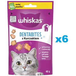 WHISKAS Dentabites 6x40 g: Zahnpflege für adulte Katzen