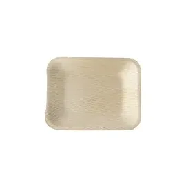 Papstar 25 Tabletts, Palmblatt "pure" eckig