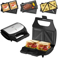 HOMELUX 3-in-1 Sandwichmaker Kontaktgrill Waffeleisen mit Antihaftbeschichteter Abnehmbare Platten, 800W Multifunktionsgerät Grill für Panini Waffeln, BPA Frei, Für Reisen Camping Geburtstagsfeiern