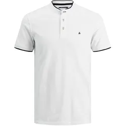 Jack & Jones Herren Poloshirt JJEPAULOS MAO Slim Fit Weiß 12199711 L