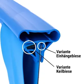 Evolution Poolfolie Rechteck 0,8 mm, Keilbiese 700 x 300 x 150 cm