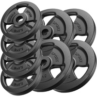 Tri-Grip Guss Hantelscheiben-Set Gewichte mit ø30/31 mm Bohrung | Set 30 kg / 4 x 5 kg + 4 x 2,5 kg - Marbo Sport