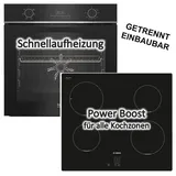 Beko Herdset Beko Backofen 72 Liter mit Bosch Induktionskochfeld Booster - autark, 60 cm