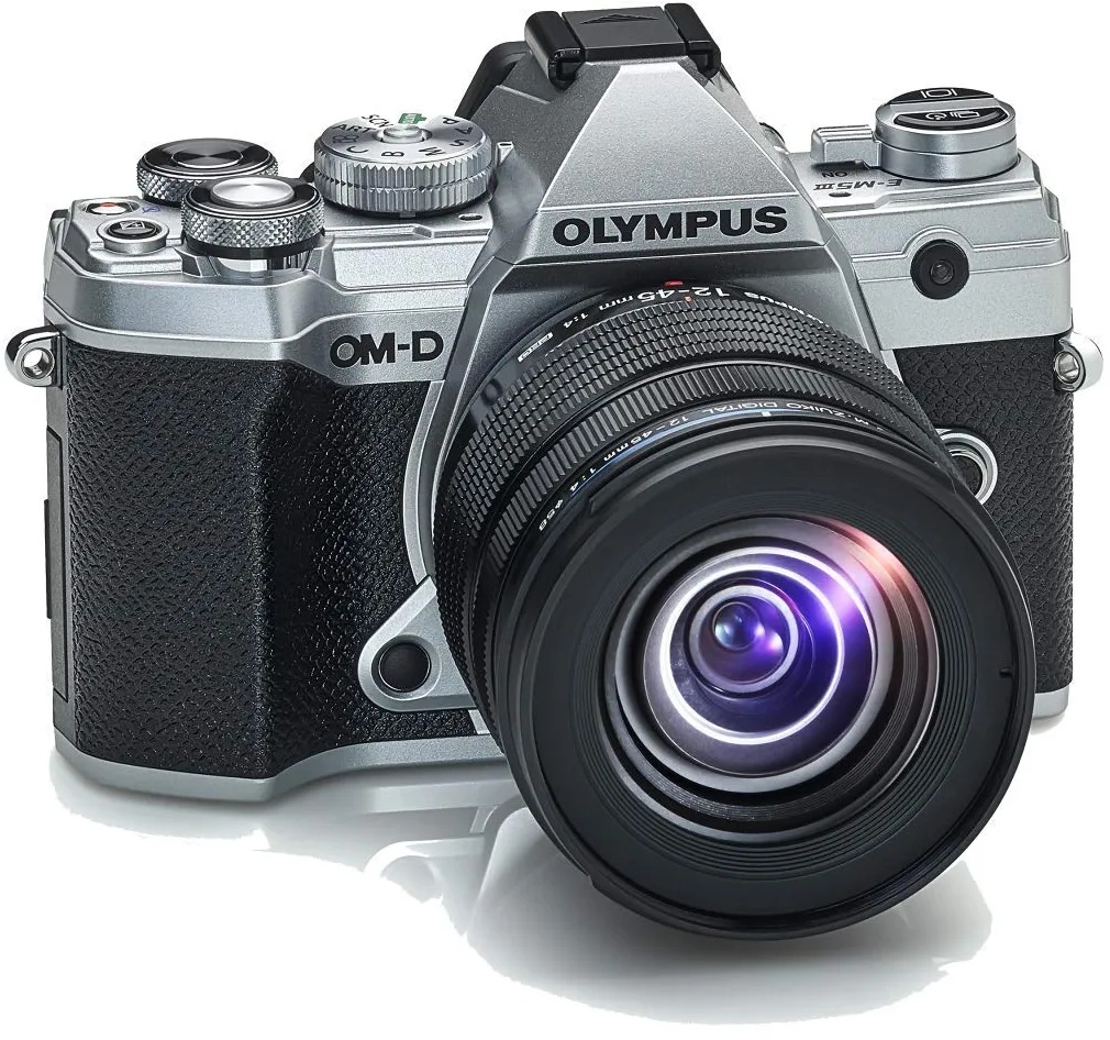 Olympus OM-D E-M5 Mark III Micro Four Thirds Systemkamera Kit, 20 MP Sensor, 5-Achsen Bildstabilisator, leistungsstarker Autofokus, 4K-Video, WLAN, Silber inkl. 12-45mm M.Zuiko PRO Objektiv