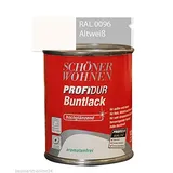 Profidur 125 ml Buntlack RAL 0096 Altweiß Hochglänzend Schöner Wohnen