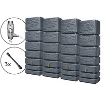 4rain Slim Wandtank 1400 l graphitgrau 