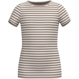 name it - T-Shirt Nkfsuraja Stripes in mocha meringue, Gr.122/128,