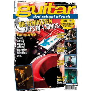 guitar: Songbook mit dvd-school of rock 2 (guitar dvd.nr.3): Die genialsten Riffs in 4 Songs: guitar dvd - Die genialsten Riffs in 4 Songs