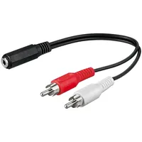 Goobay Audio Kabeladapter 3,5 mm Buchse zu Cinch Stecker