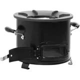 vidaXL Camping-Ofen Schwarz 36x26x22,5 cm Metall