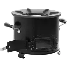 vidaXL Camping-Ofen Schwarz 36 x 26 x 22,5 cm Metall