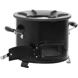 vidaXL Camping-Ofen Schwarz 36 x 26 x 22,5 cm Metall