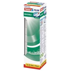Klebeband tesafilm® invisible, unsichtbar, beschriftbar, 10 m x 19 mm, 8 Stück