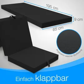 eloneo Klappmatratze 65 x 195 cm H2 Baumwolle/Polyester