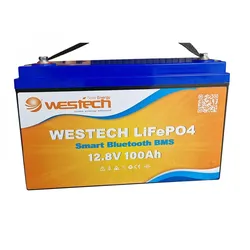 100Ah Lithium-Akku Westech LiFePO4 Smart Bluetooth BMS 12,8V