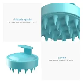 Intirilife Kopfhaut Massagebürste aus Silikon in Blau | Gr.: onesize