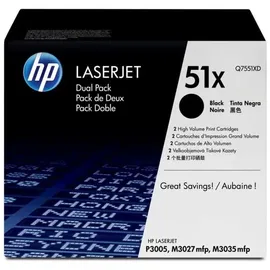 HP 51X schwarz 2er Pack (Q7551XD)
