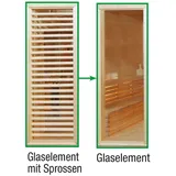 Wolff Finnhaus Sauna Paradiso Sprossen- gegen Glaselement