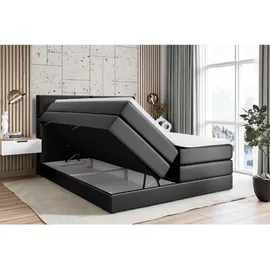 altdecor Boxspringbett Schwarz Hochglanz, Holzwerkstoff, Höhe ca. 20 cm 140x200 cm, Schlafzimmer, Betten, Boxspringbetten