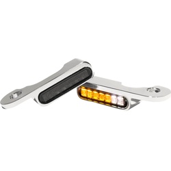 Heinz Bikes Stripes, clignotants/feux de position sur le guidon - Chromé